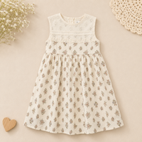 Thumbnail for Short Sleeve Embroidery Dress – Elegant & komfortabel – boutique-pige-kjole