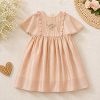 Thumbnail for Short Sleeve Embroidery Dress – Elegant & komfortabel – boutique-pige-kjole