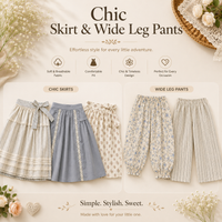 Thumbnail for Chic Skirt & Wide Leg Pants – Elegant & komfort – Børnetøj i løs pasform