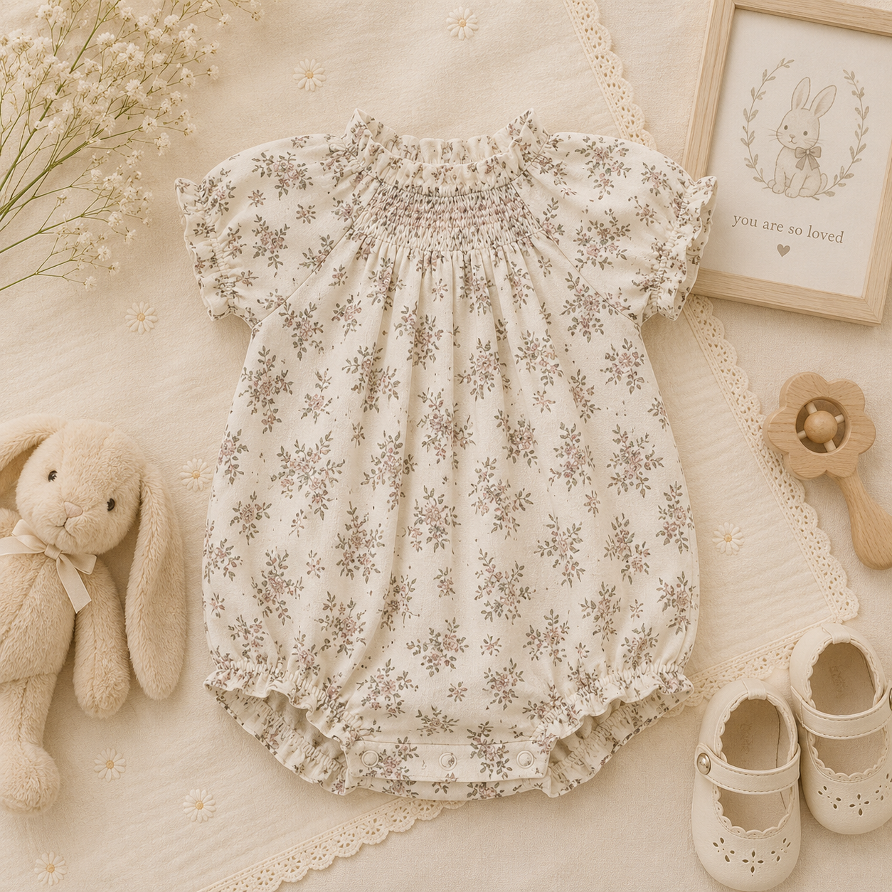Vintage Rompers – Tidløs & blød – Baby-jumpsuit