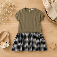 Thumbnail for Plaid Patchwork Dress – Trendy & luftig – ternet kjole