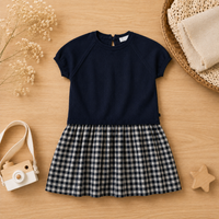Thumbnail for Plaid Patchwork Dress – Trendy & luftig – ternet kjole