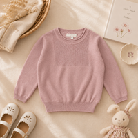Thumbnail for Thin Cotton Pullover – Lys & Komfort – Strikket børnebluse