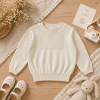 Thumbnail for Thin Cotton Pullover – Lys & Komfort – Strikket børnebluse