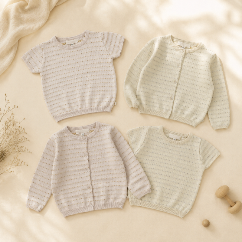 Knit Top & Cardigan – Blødt og behageligt – Strikket skjorte og vest