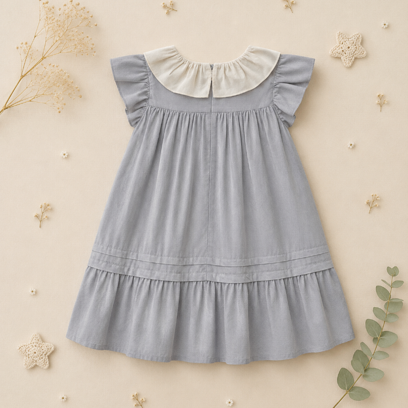 Princess Dress – Stilfuld og behagelig – Kjole med broderet krave