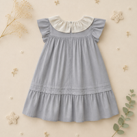 Thumbnail for Princess Dress – Stilfuld og behagelig – Kjole med broderet krave