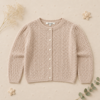 Thumbnail for Buttoned Cardigan – Blødt og behageligt – Strikket børnevest
