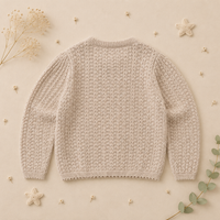Thumbnail for Buttoned Cardigan – Blødt og behageligt – Strikket børnevest