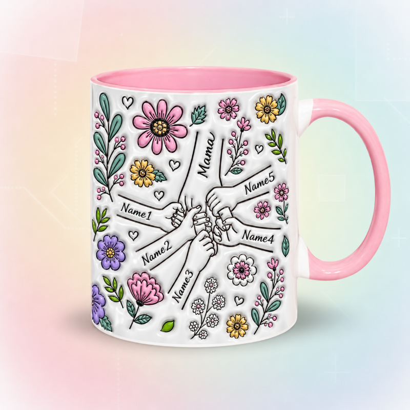 Personalized Kids Name Mug – Enestående morsdagsgave – Personlig krus