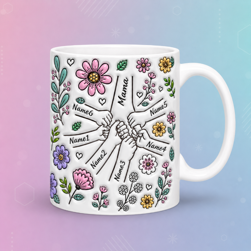 Personalized Kids Name Mug – Enestående morsdagsgave – Personlig krus