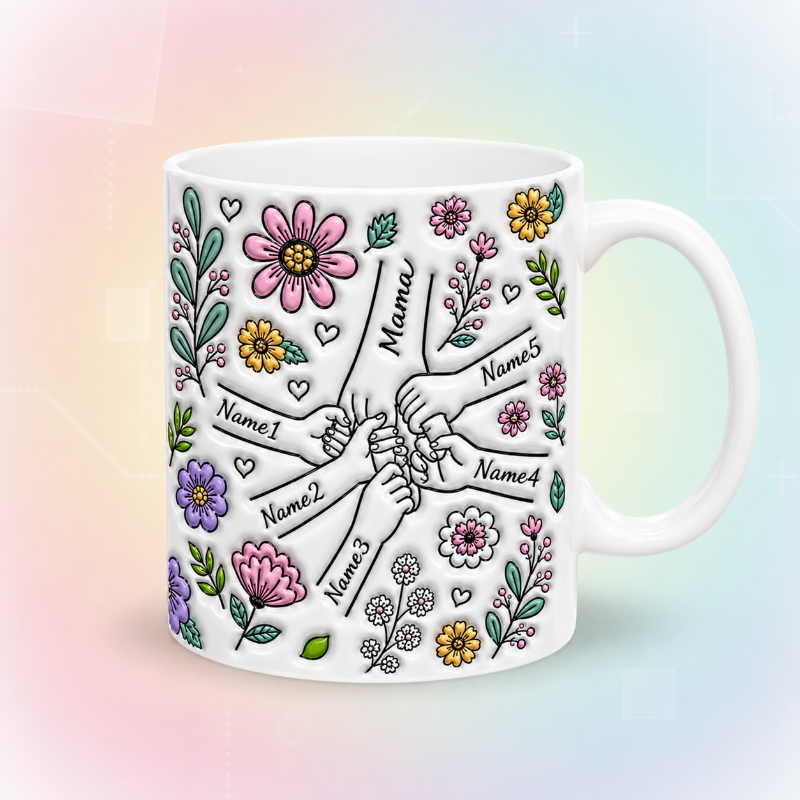 Personalized Kids Name Mug – Enestående morsdagsgave – Personlig krus