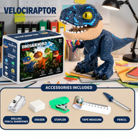 Thumbnail for Dinosaur Stationery Toy – Kreativt og lærerigt – 5-i-1 skrivebordssæt