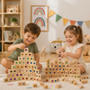 Rainbow Gem Stacking Blocks – Kreativt og lærerigt – Sæt med træklodser til at stable