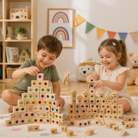 Thumbnail for Rainbow Gem Stacking Blocks – Kreativt og lærerigt – Sæt med træklodser til at stable