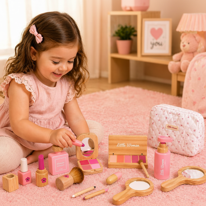 Wooden Makeup Play Set – Kreativitet & Rollespil – Make-up-sæt i træ