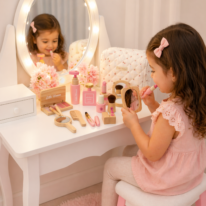 Wooden Makeup Play Set – Kreativitet & Rollespil – Make-up-sæt i træ