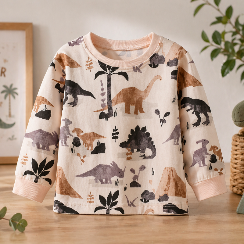 Kids Dinosaur Sweatshirt – Komfort & stil – Dino børnesweater