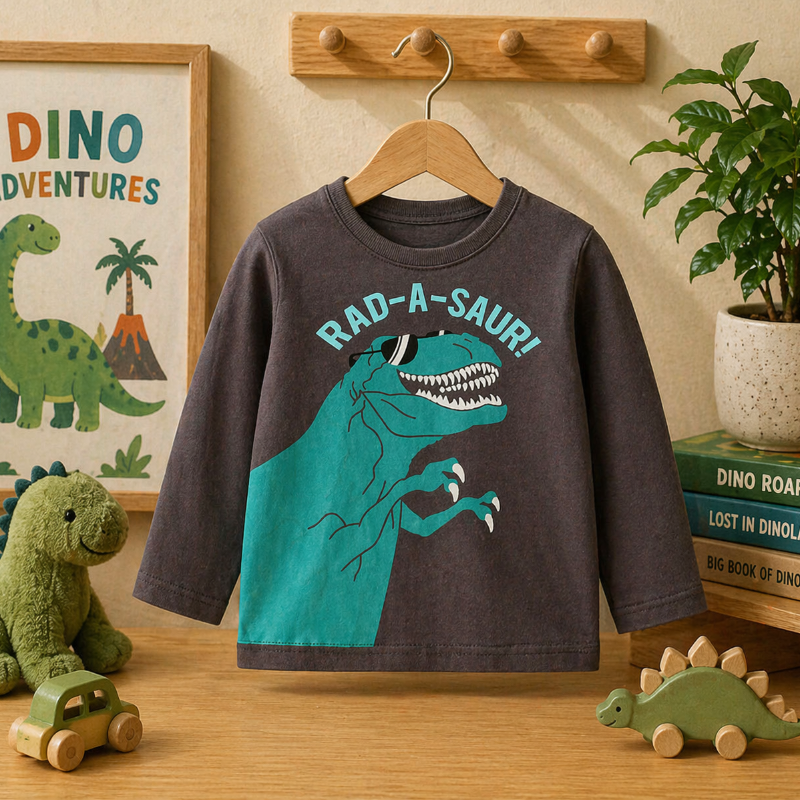 Kids Dinosaur Sweatshirt – Komfort & stil – Dino børnesweater