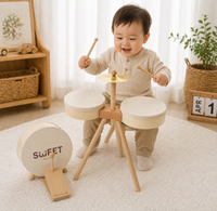 Thumbnail for Kids Wooden Drum Toy – Musik & Kreativitet – Trommesæt