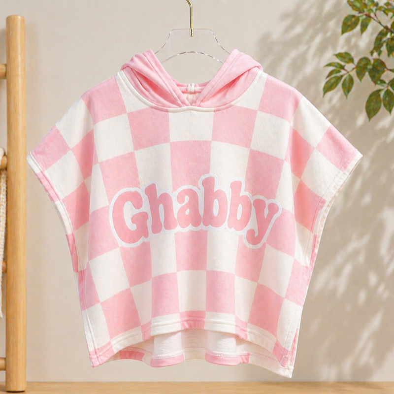 Personalized Hooded Towel – Blødt & unikt – Personlig badekåbe til børn