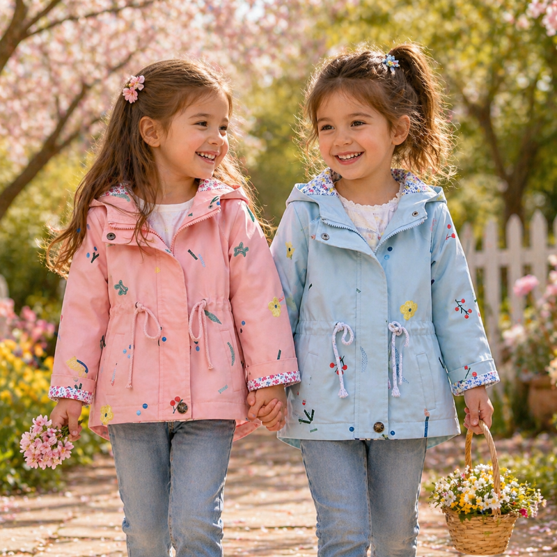 Girls Windbreaker Jacket – Let og stilfuld – børnejakke