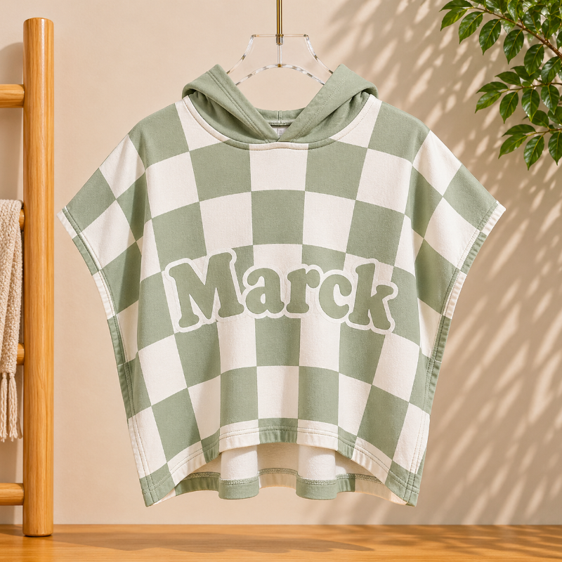 Personalized Hooded Towel – Blødt & unikt – Personlig badekåbe til børn