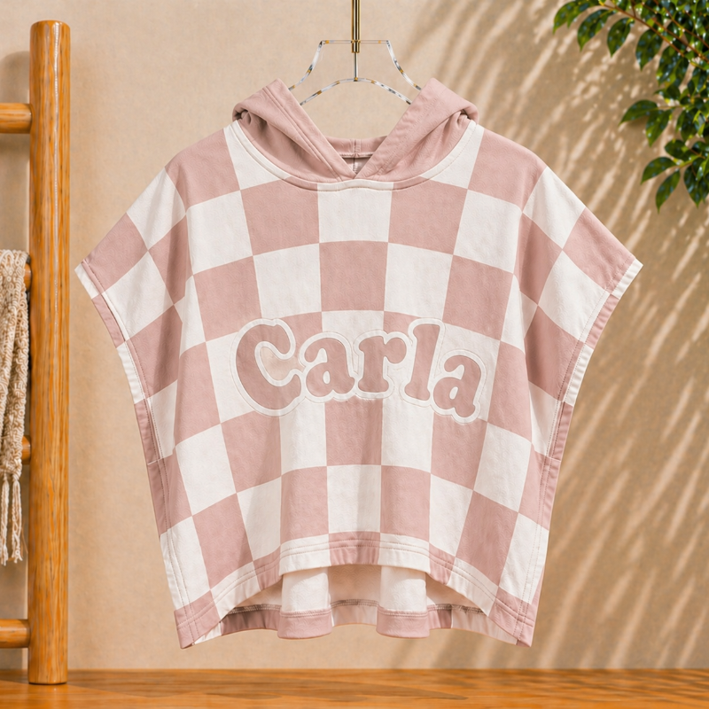 Personalized Hooded Towel – Blødt & unikt – Personlig badekåbe til børn