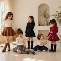 Thumbnail for Girls Knitted Skirt – Komfort & stil – Børneskørt