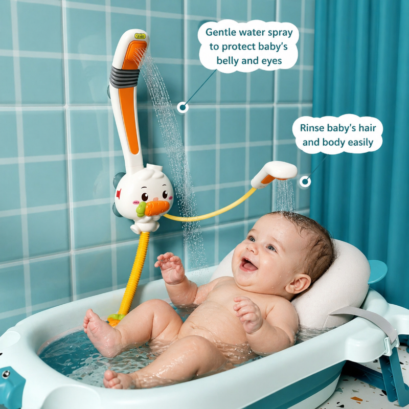 Rabbit Bath Shower Toy – Leg og vandglæde – Badespil med sprøjtefunktion
