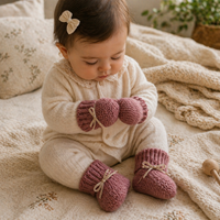 Thumbnail for Booties & Mittens – Blødt & varmt – sæt med handsker og tøfler