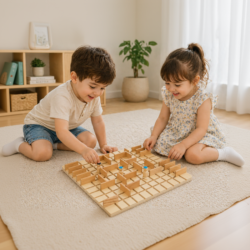Wooden Chess Puzzle Game – Strategi & Tænkning – Brætspil