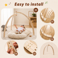 Thumbnail for Wooden Baby Rattle Toy – Sansestimulerende & sikkert – Baby Gym