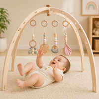 Thumbnail for Wooden Baby Rattle Toy – Sansestimulerende & sikkert – Baby Gym
