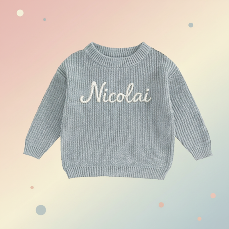 Personalized Baby Sweater – Unik & kærlig – Broderet, personlig babytrøje