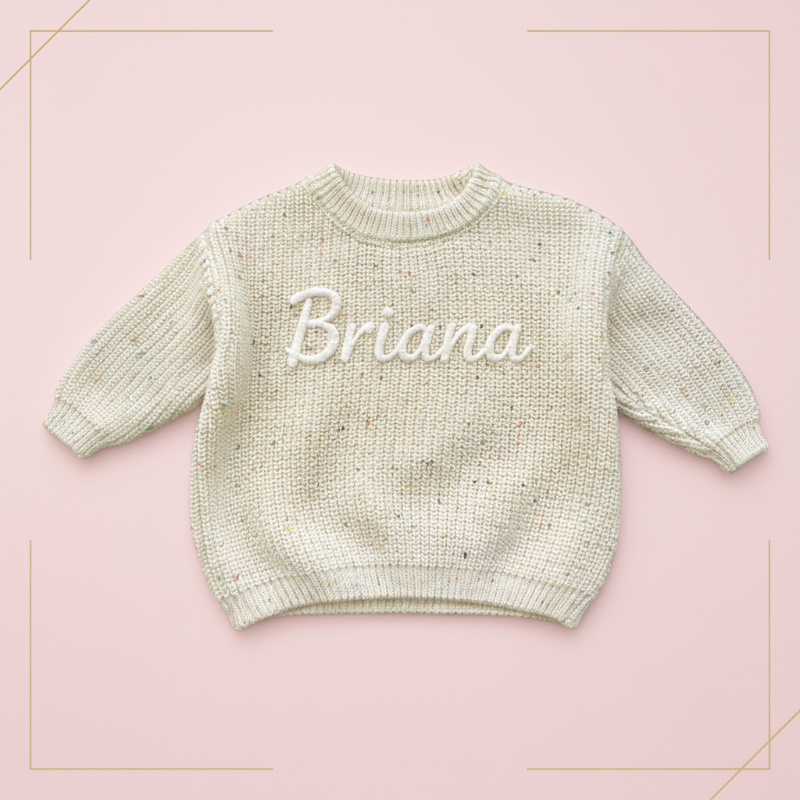 Personalized Baby Sweater – Unik & kærlig – Broderet, personlig babytrøje