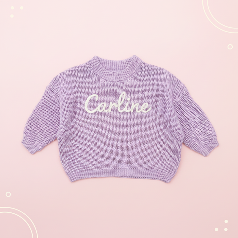 Personalized Baby Sweater – Unik & kærlig – Broderet, personlig babytrøje