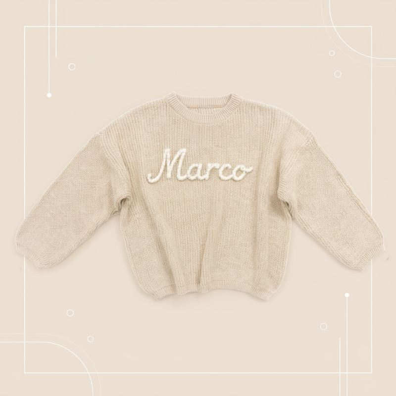 Personalized Baby Sweater – Unik & kærlig – Broderet, personlig babytrøje