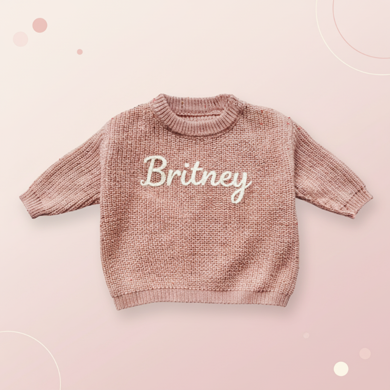 Personalized Baby Sweater – Unik & kærlig – Broderet, personlig babytrøje