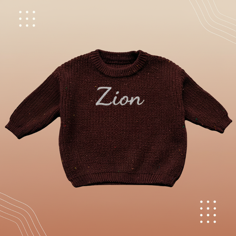 Personalized Baby Sweater – Unik & kærlig – Broderet, personlig babytrøje