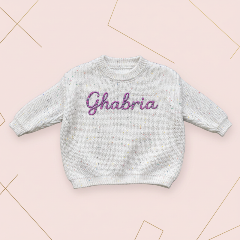 Personalized Baby Sweater – Unik & kærlig – Broderet, personlig babytrøje