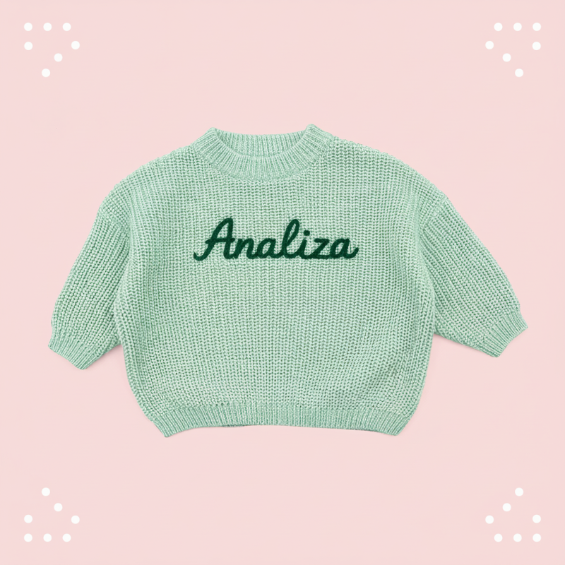 Personalized Baby Sweater – Unik & kærlig – Broderet, personlig babytrøje