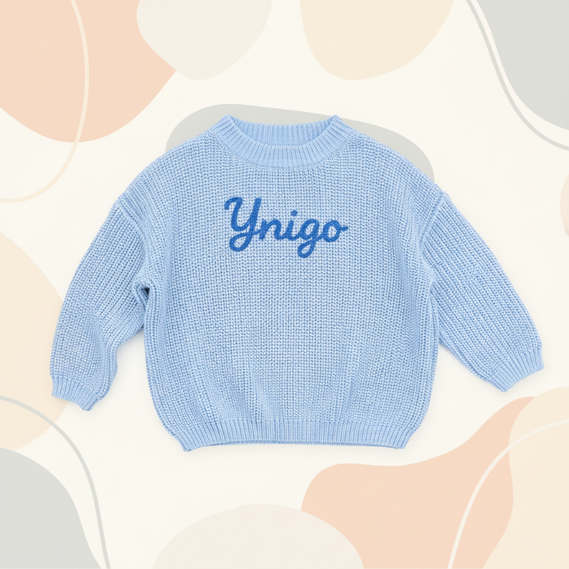 Personalized Baby Sweater – Unik & kærlig – Broderet, personlig babytrøje