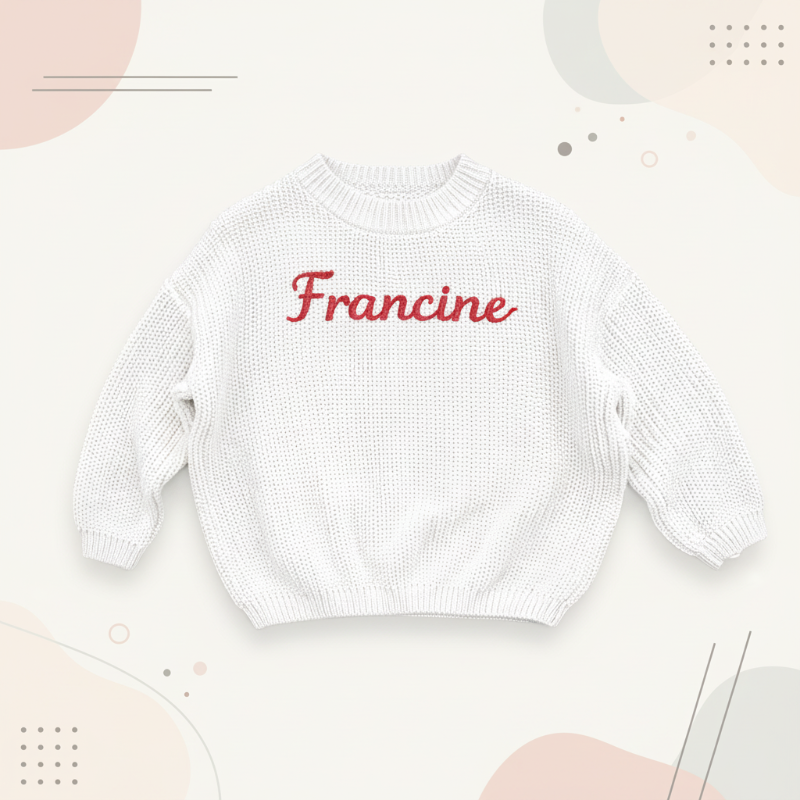 Personalized Baby Sweater – Unik & kærlig – Broderet, personlig babytrøje