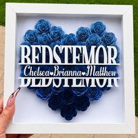 Thumbnail for Personalized Rose Shadow Box – Unik morsdagsgave – Personlig skyggeboks med roser