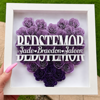 Thumbnail for Personalized Rose Shadow Box – Unik morsdagsgave – Personlig skyggeboks med roser
