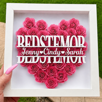 Thumbnail for Personalized Rose Shadow Box – Unik morsdagsgave – Personlig skyggeboks med roser