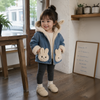 Girls Bunny Denim Coat – Varm & behagelig – Børnejakke