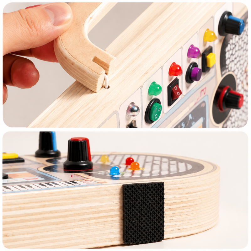 Wooden Busy Board – Motorik & interaktivitet – Aktiviteter Musikbræt