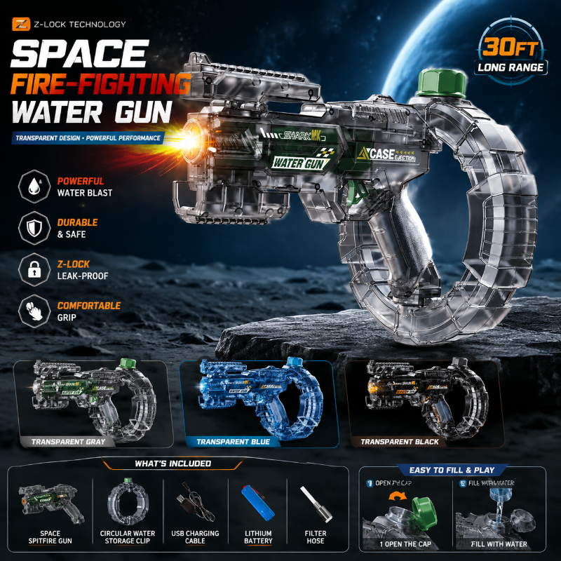 Space Water Blaster Toy – Interaktivt & sjovt – Vandpistol
